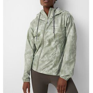 Columbia green camo long sleeve hooded windbreaker jacket NWT
